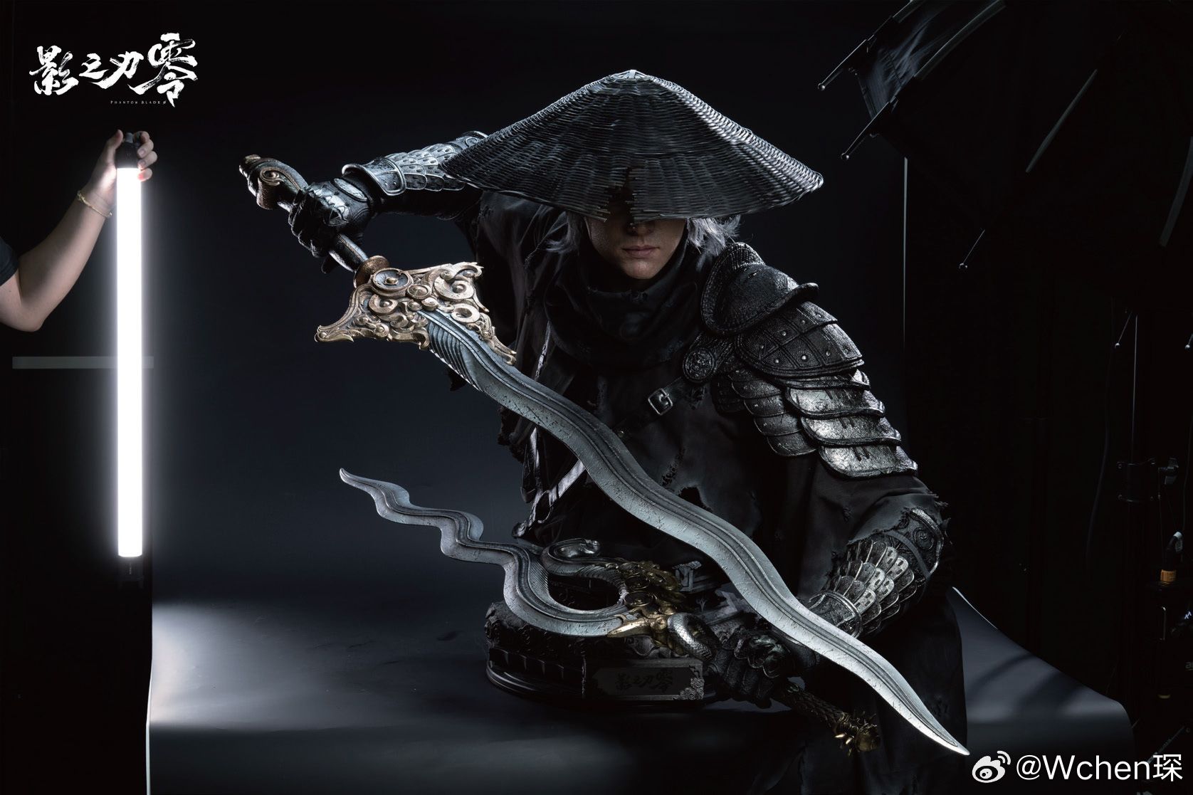 The Soul statue shown at WF2026, wearing the conical hat and holding a sword